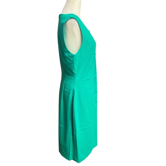 Calvin Klein Women's Sleeveless Sheath Dress Size 10 Kelly Green Starburst Side - Picture 9 of 14